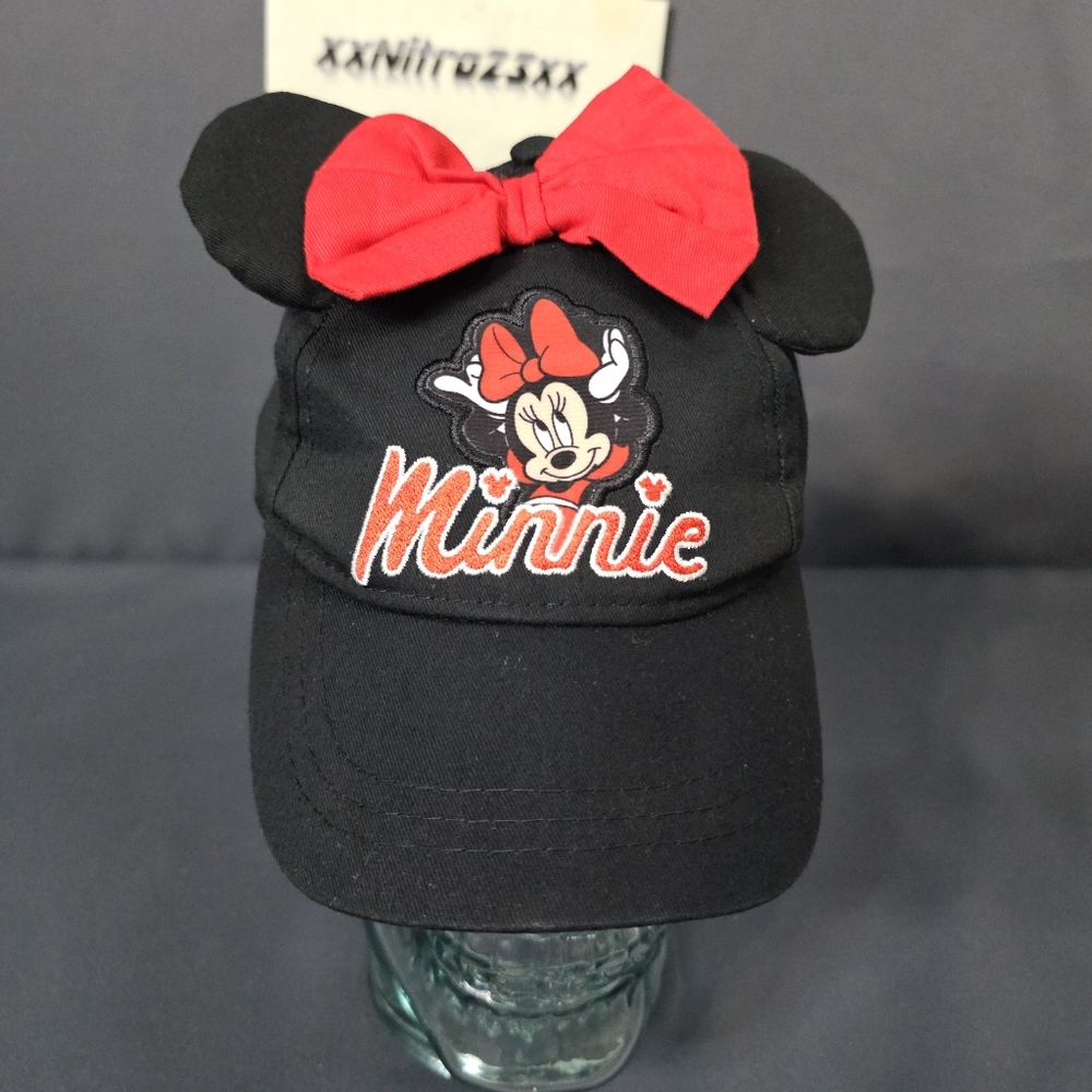 Minnie Mouse Kids Hat Strapback Cap Youth Bowtie Ears Disney Girls